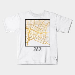 PERTH AUSTRALIA CITY STREET MAP ART Kids T-Shirt